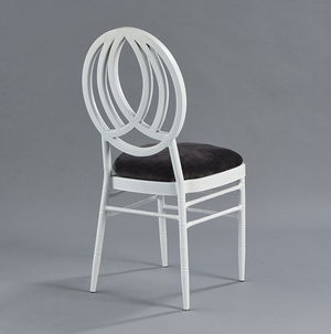 White Phoenix Chair with Black Velvet - Patented Design