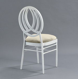 White Phoenix Chair with Oatmeal Velvet - Patented Design