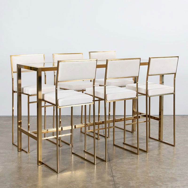 Gold Bilbao High Rectangular Table - view 2 of 2
