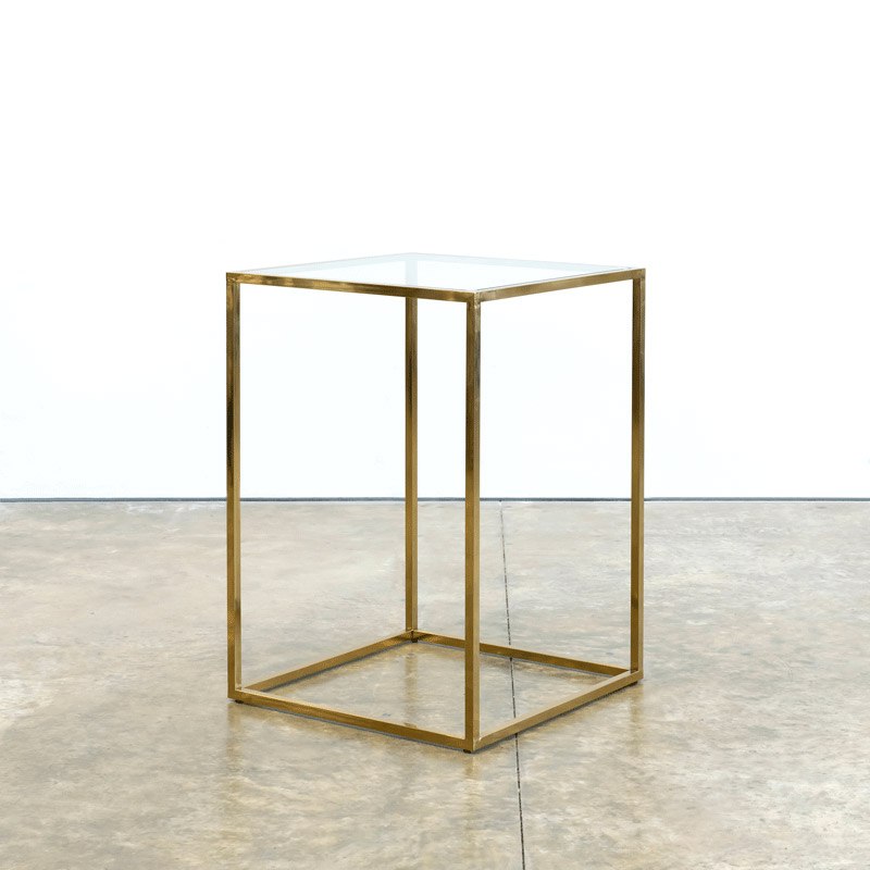 Gold Bilbao High Square Table 30" x 30" x 42"H