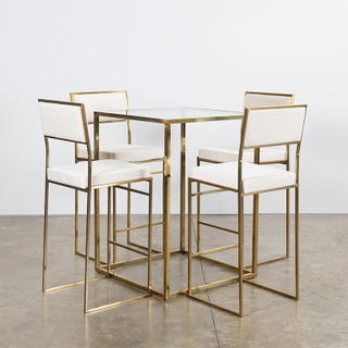 Gold Bilbao High Square Table - view 2