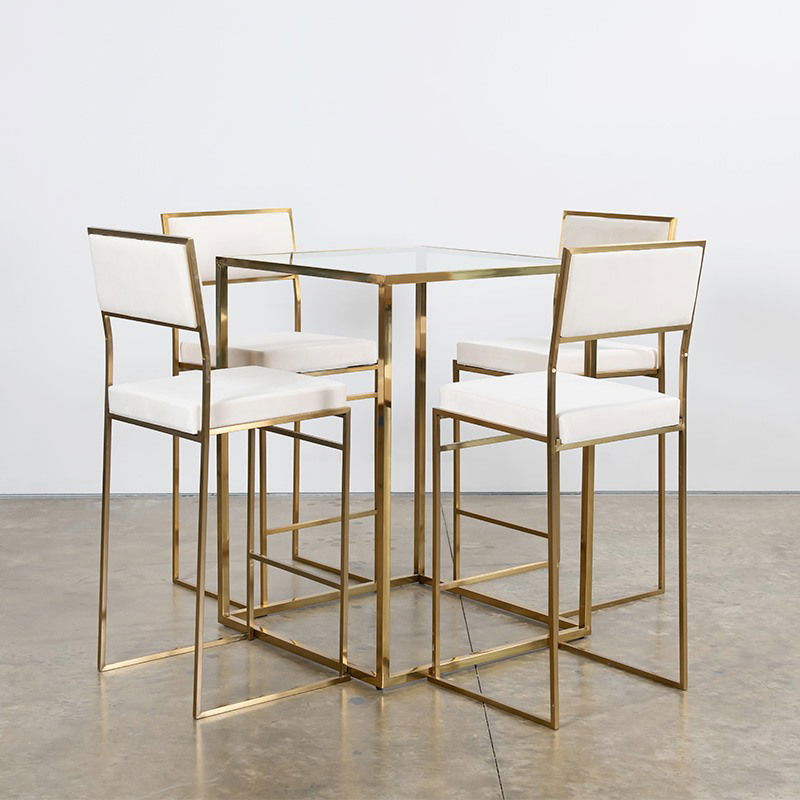 Gold Bilbao High Square Table - view 2 of 2