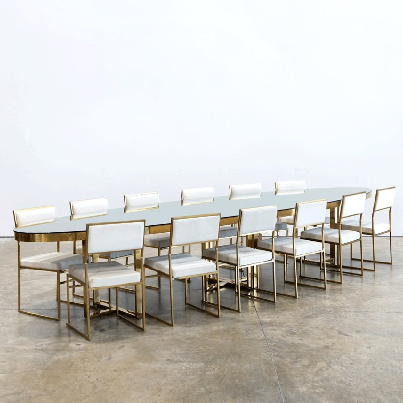 Gold Bilbao Oval Table - view 4 of 6