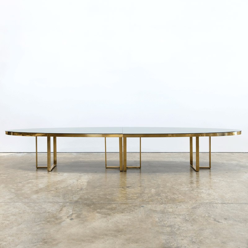 Gold Bilbao Oval Table 190"x48"