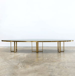 Gold Bilbao Oval Table 190"x48"