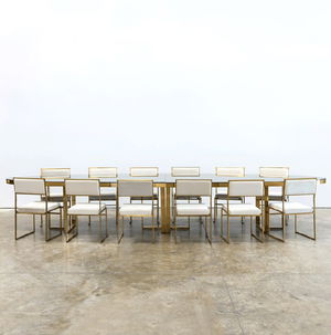 Gold Bilbao Oval Table 190"x48"