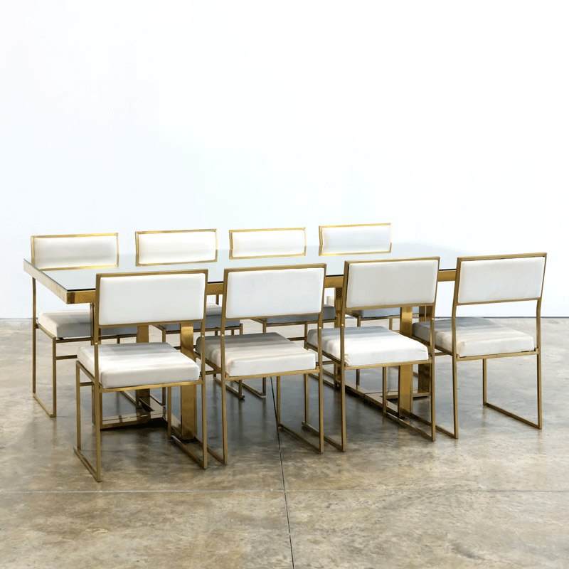 Gold Bilbao Rectangular Table 92"x43"