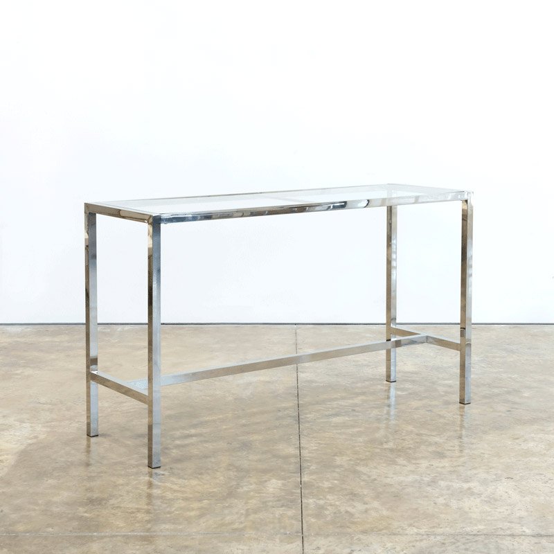 Silver Bilbao High Rectangular Table 72" x 24" x 42"H