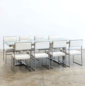 Silver Bilbao Rectangular Table 92"x43"