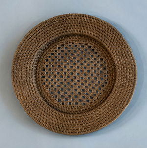 Walnut Rattan Charger