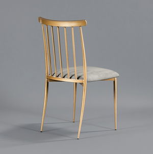 Gold Lucca Chair - Steel Velvet Seat