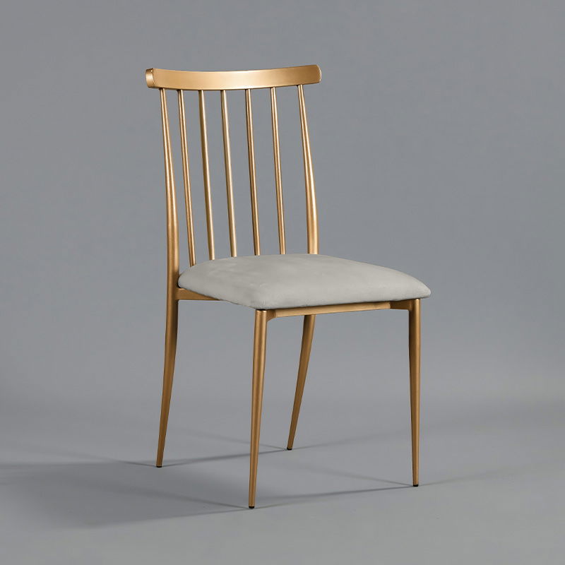 Gold Lucca Chair - Steel Velvet Seat