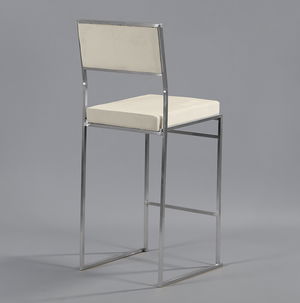 Oatmeal Silver Tribeca Bar Stool