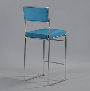 Turquoise Silver Tribeca Bar Stool