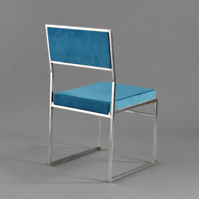 Turquoise Silver Tribeca Chair