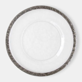 Clear Charger with Silver Rim - view 1