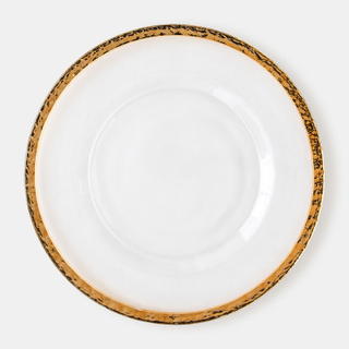 Clear Charger with Gold Rim - view 1