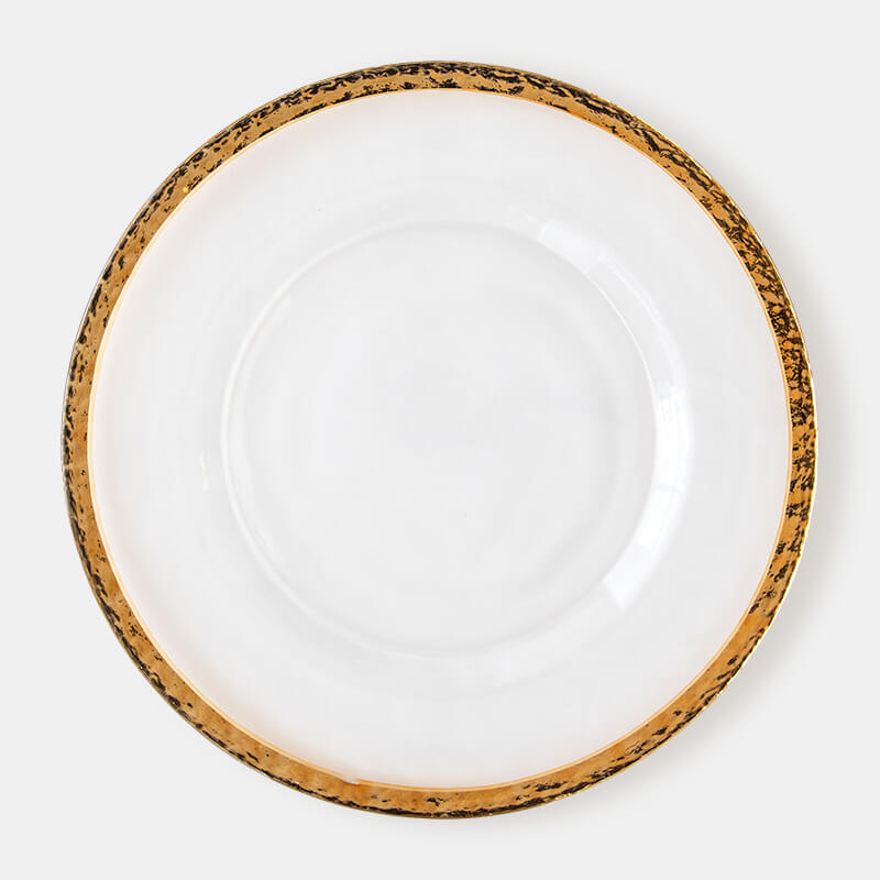 Clear Charger with Gold Rim - view 1 of 2