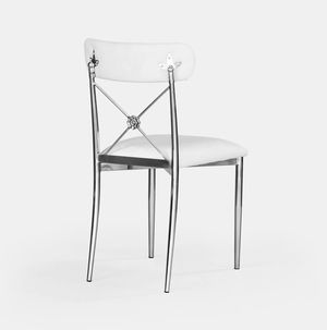 Silver Eloise Chair - White Velvet