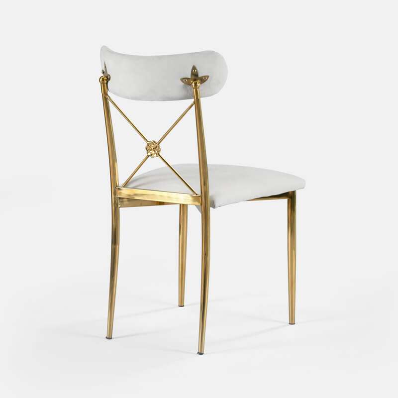 Gold Eloise Chair - White Velvet - view 1 of 4
