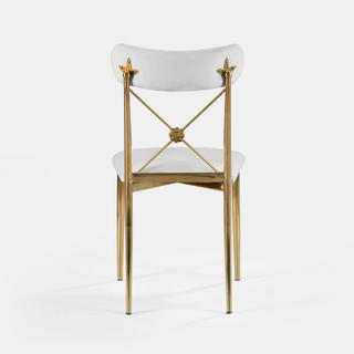 Gold Eloise Chair - White Velvet - view 4