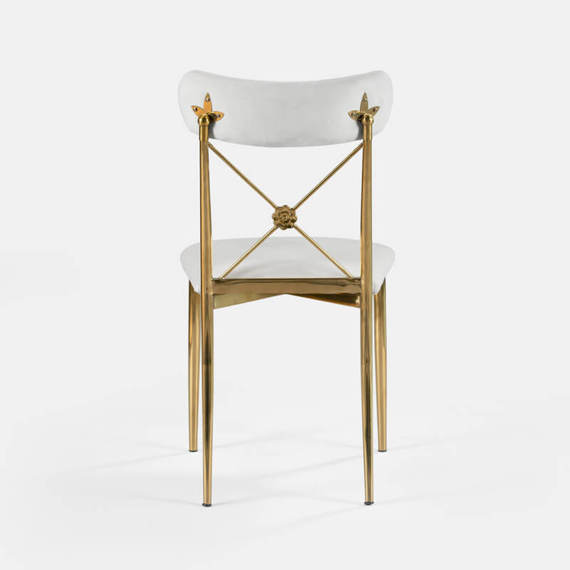 Gold Eloise Chair - White Velvet - view 4 of 4