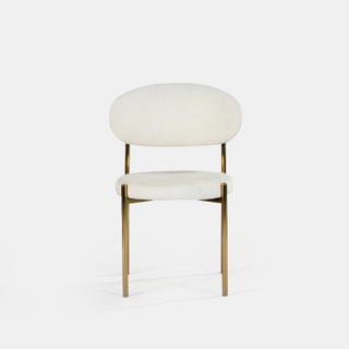 Gold Jaz Chair - Ivory Cushion - view 3