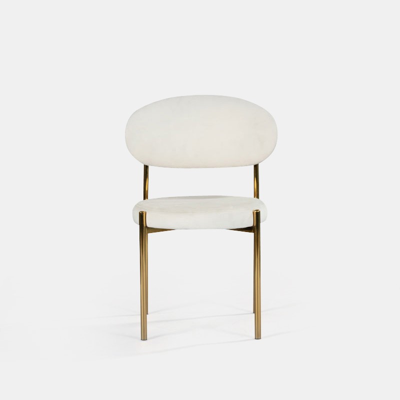 Gold Jaz Chair - Ivory Cushion - view 3 of 3