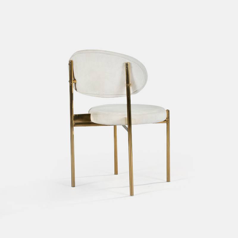Gold Jaz Chair - Ivory Cushion - view 1 of 3