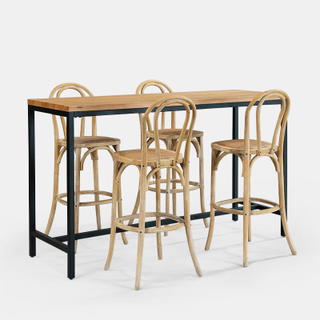 Natural Bentwood Bar Stool - view 4