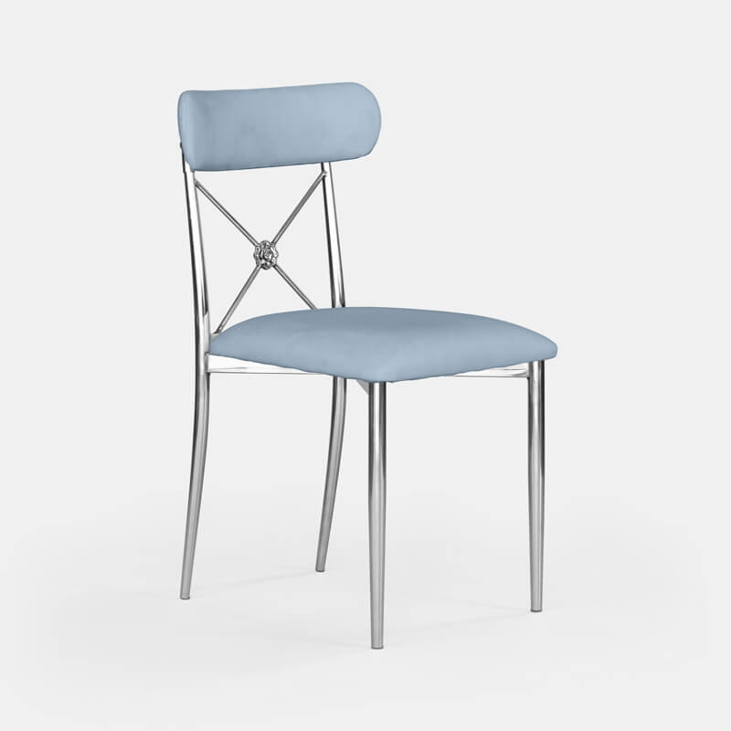 Silver Eloise Chair - Sky Velvet - view 2 of 2