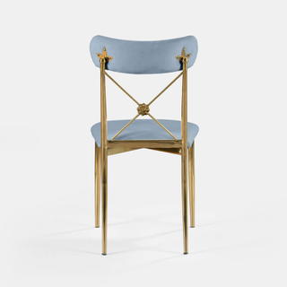 Gold Eloise Chair - Sky Velvet - view 4
