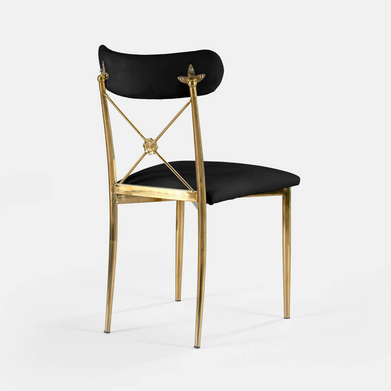 Gold Eloise Chair - Black Velvet - view 1 of 4
