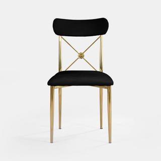 Gold Eloise Chair - Black Velvet - view 2