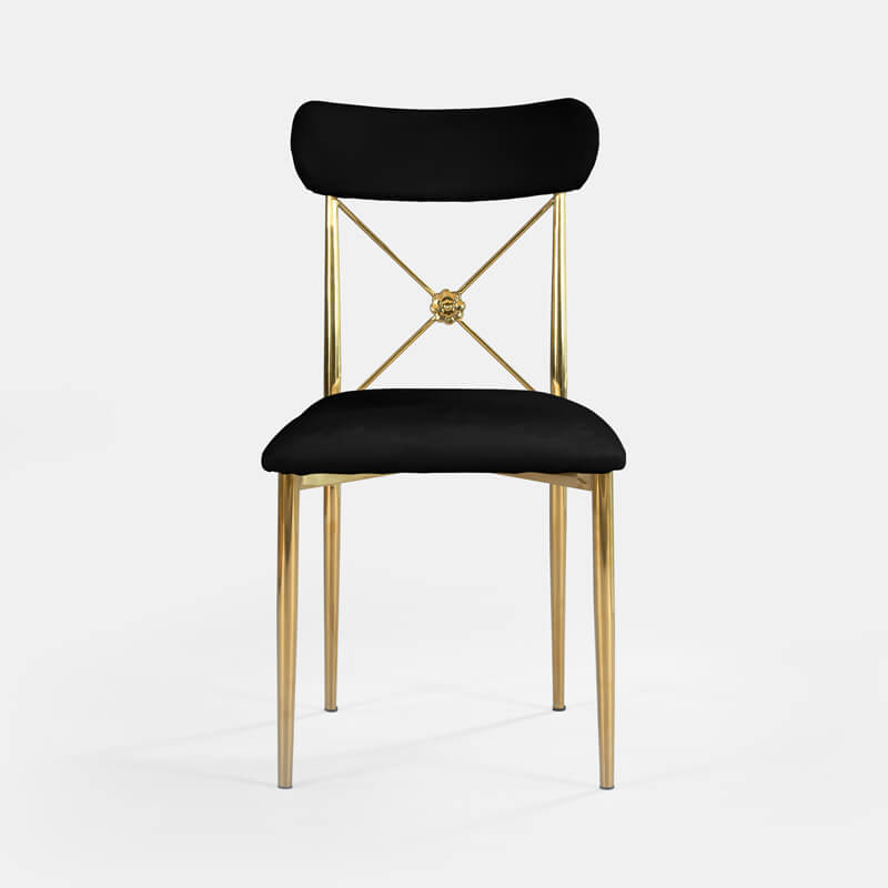 Gold Eloise Chair - Black Velvet - view 2 of 4