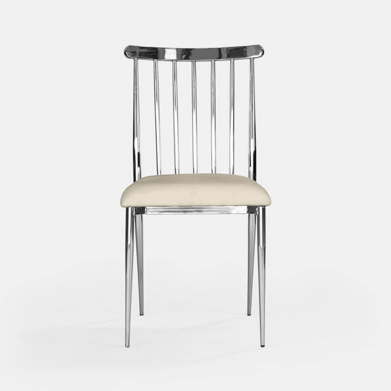 Silver Lucca Chair - Oatmeal Velvet