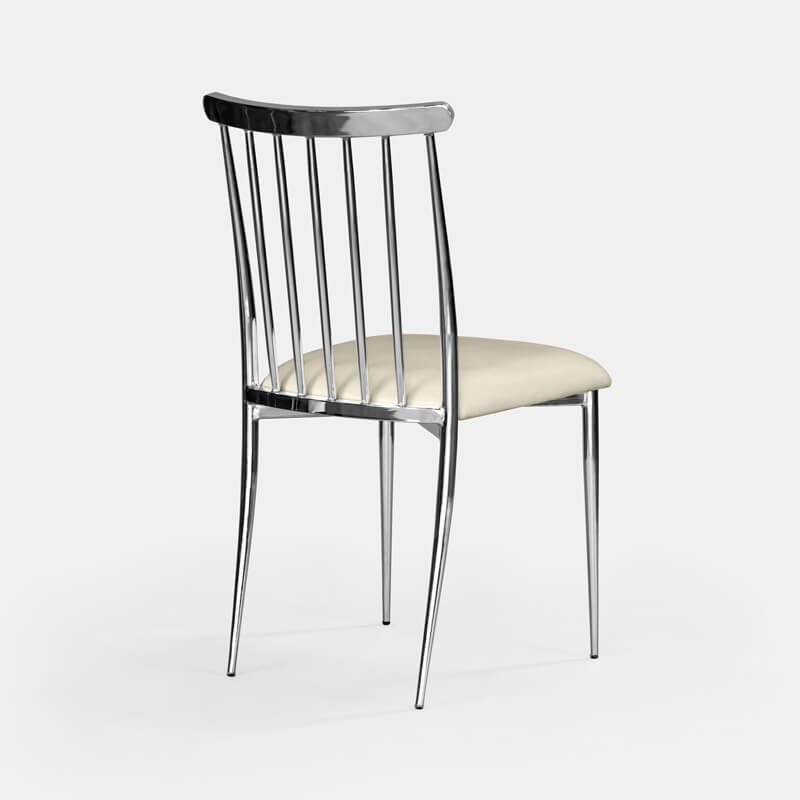 Silver Lucca Chair - Oatmeal Velvet