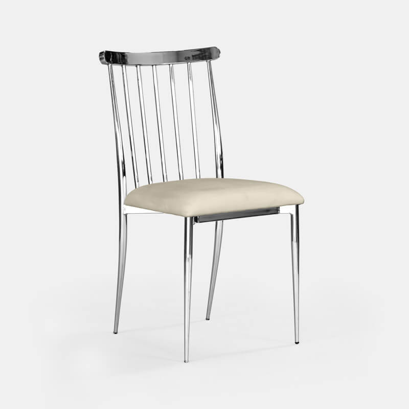 Silver Lucca Chair - Oatmeal Velvet