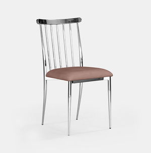 Silver Lucca Chair - Rose Velvet