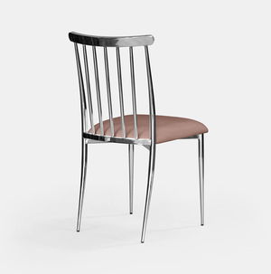 Silver Lucca Chair - Rose Velvet