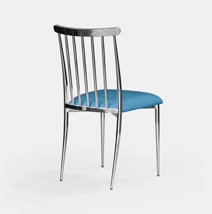 Silver Lucca Chair - Turquoise Velvet