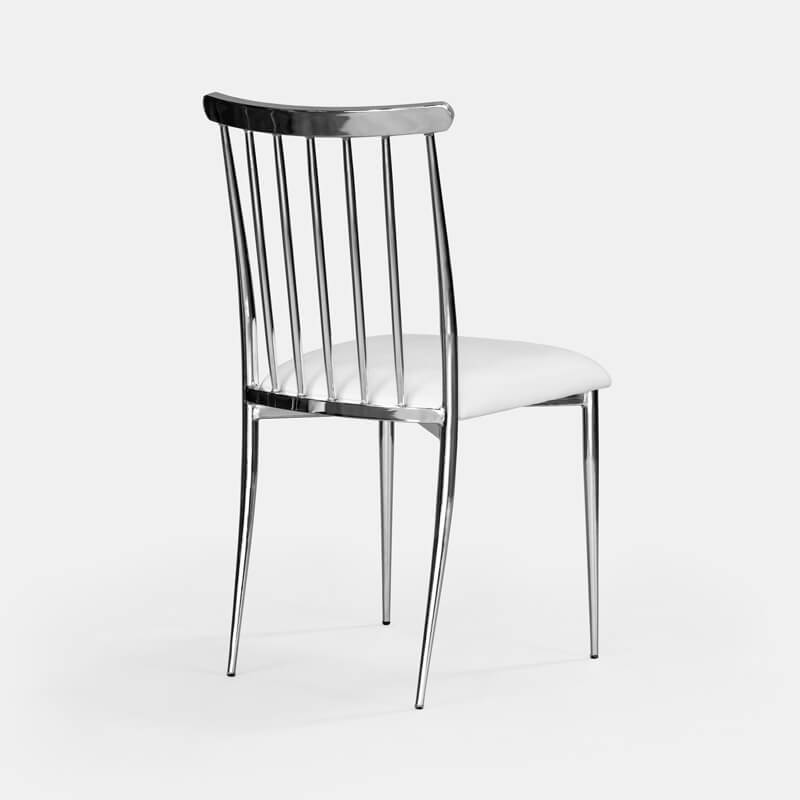 Silver Lucca Chair - White Velvet - view 1 of 4