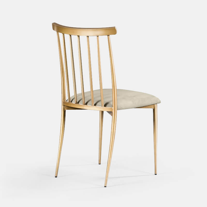 Gold Lucca Chair - Oatmeal Velvet - view 1 of 2