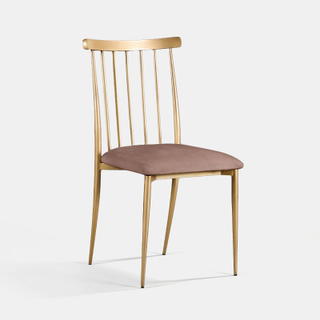 Gold Lucca Chair - Rose Velvet - view 2