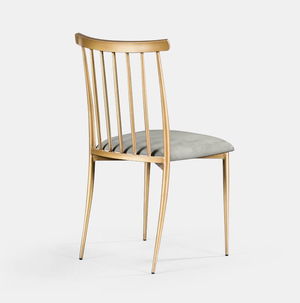 Gold Lucca Chair - Steel Velvet