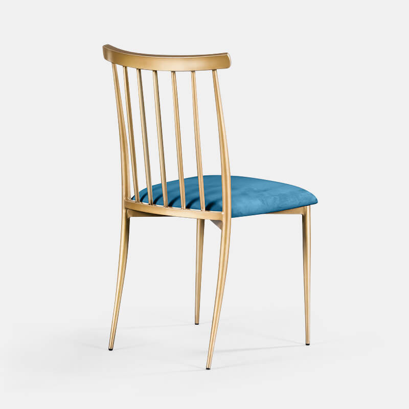 Gold Lucca Chair - Turquoise Velvet