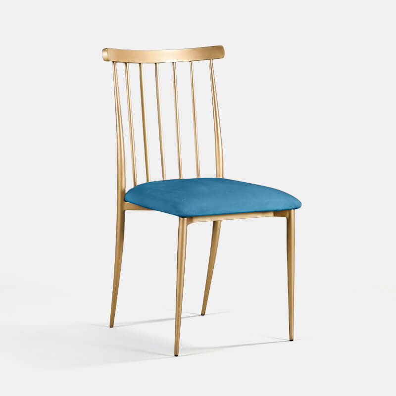 Gold Lucca Chair - Turquoise Velvet - view 2 of 2