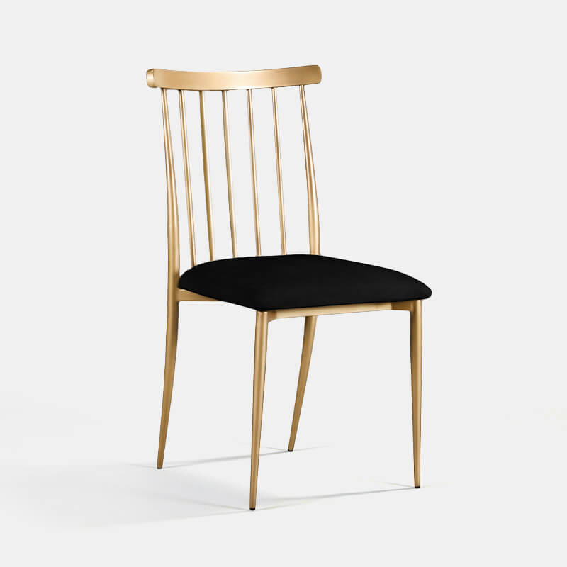 Gold Lucca Chair - Black Velvet