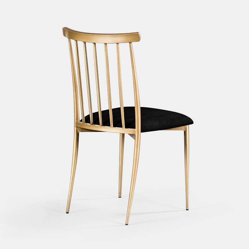Gold Lucca Chair - Black Velvet - view 1 of 2