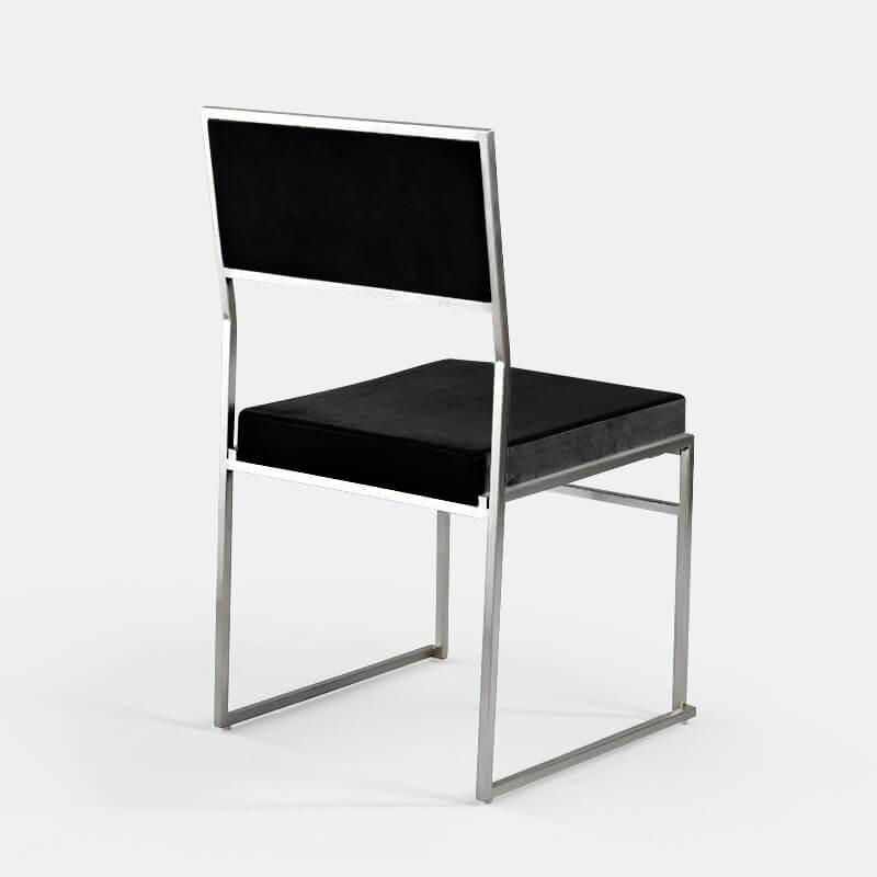 Black Silver Tribeca Chair - view 1 of 1